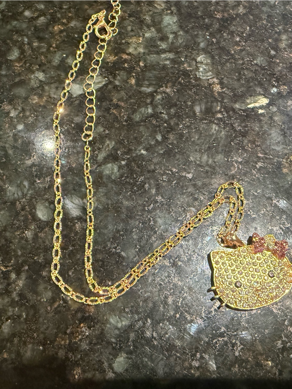Gold Crystal Ladybug Pendant Necklace - Women's Jewelry